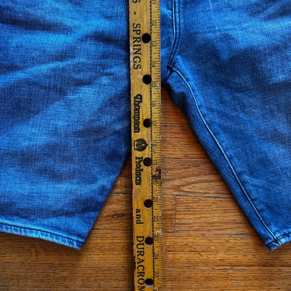 True Religion‎ Rocco Relaxed Skinny Men Blue Denim Jean Shorts Size 36